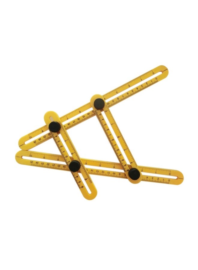 NIBEMINENT Multi-Angle Measuring Ruler Tools Plastic Scale Angle Template Tool Yellow - Image 2