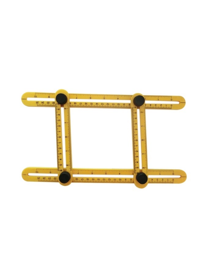 NIBEMINENT Multi-Angle Measuring Ruler Tools Plastic Scale Angle Template Tool Yellow - Image 3