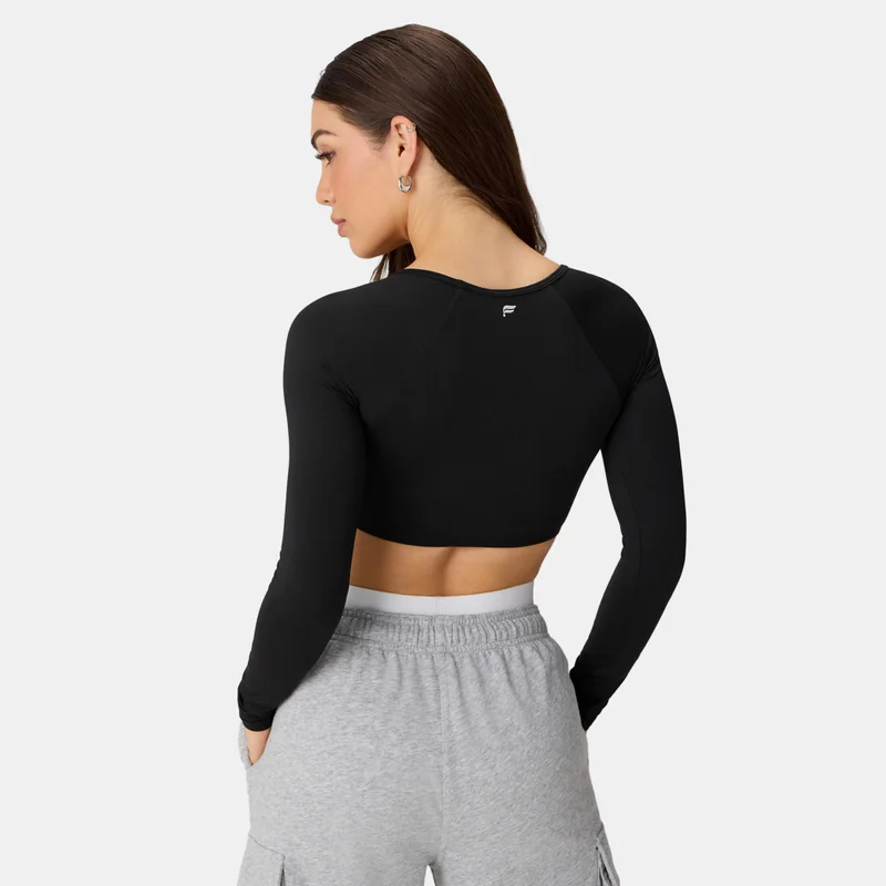 Fabletics كروب توب اير لايت بأكمام طويلة للنساء