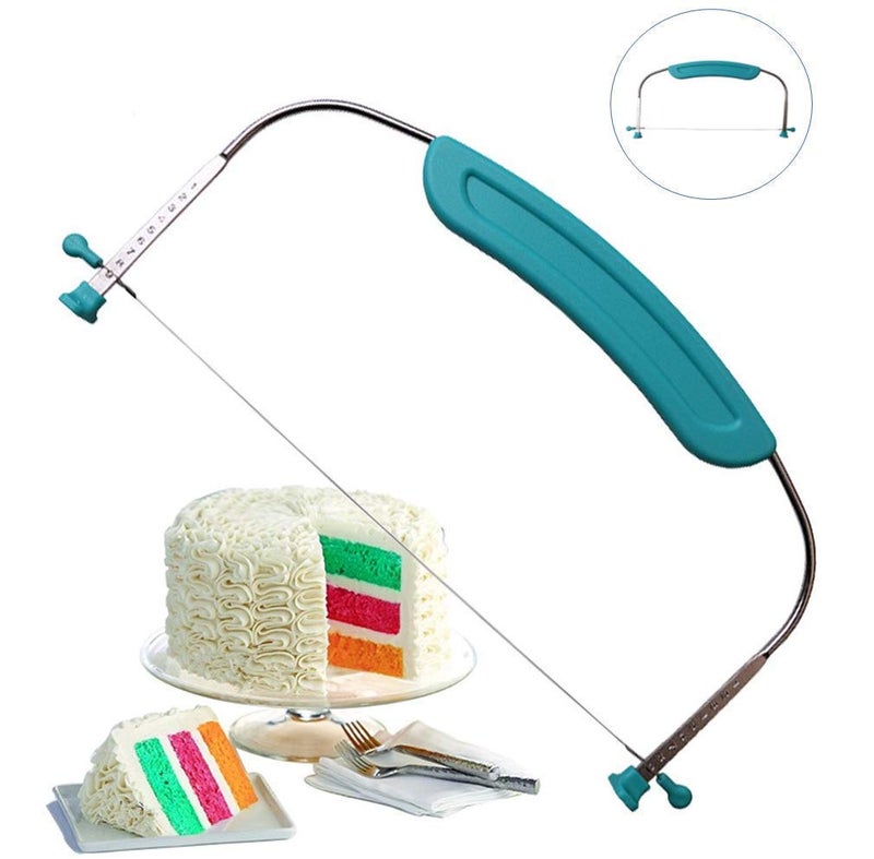RGKJAS Bread Cake Slicer Cutter and Adjustable Leveler II Pizza Unbreakable Round Square Stainless Steel Cake D�cor - Image 5