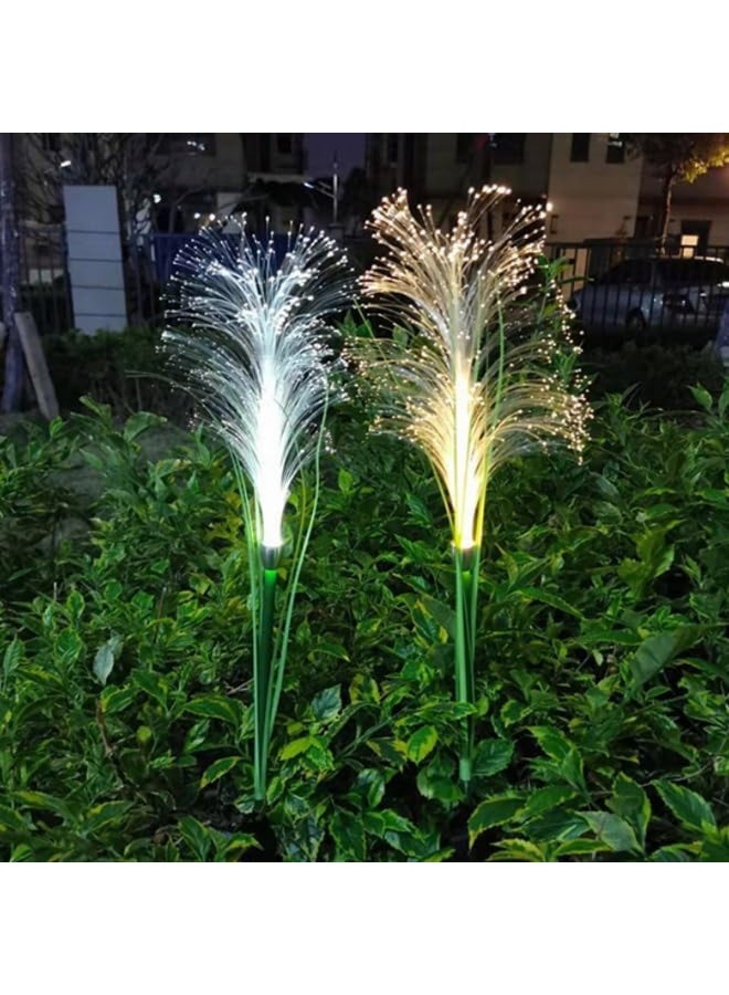 Solar Reeds Fiber Optic Garden Lights, 8 Color Changing LED Outdoor Decorative Pathway Stake Lamps, 2-Pack - Image 5