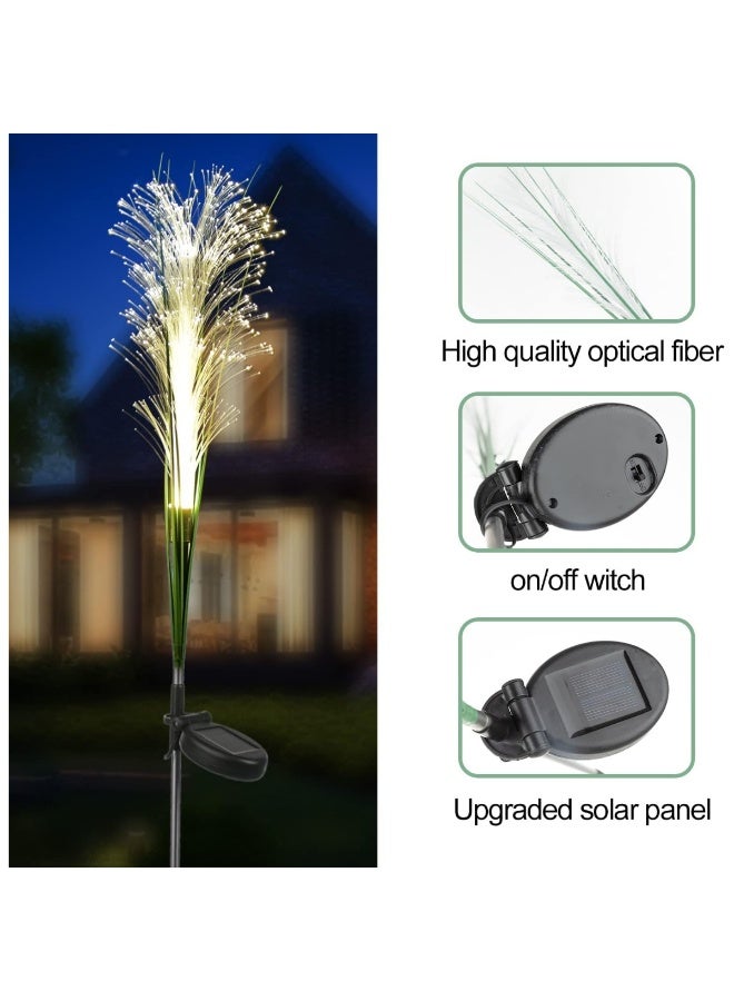 Solar Reeds Fiber Optic Garden Lights, 8 Color Changing LED Outdoor Decorative Pathway Stake Lamps, 2-Pack - Image 2