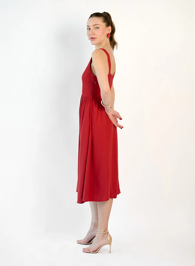 Virgio VIRGIO Linen Gathered Dress
