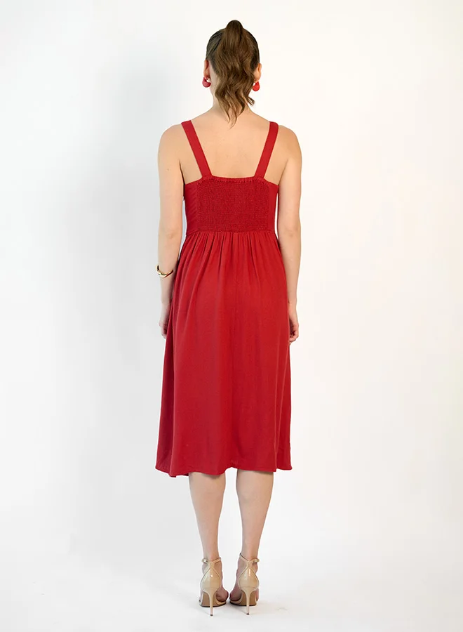 Virgio VIRGIO Linen Gathered Dress