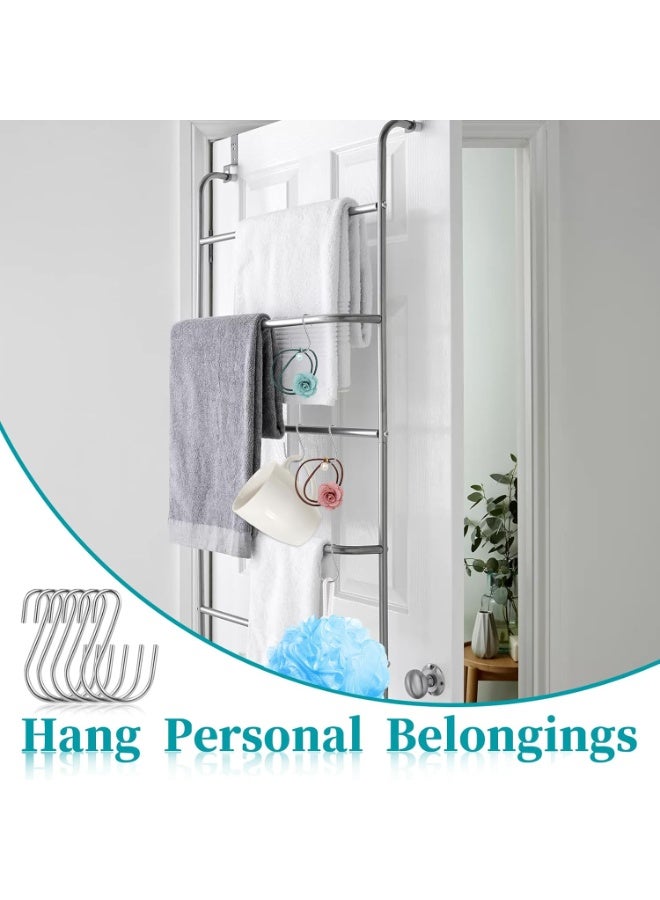 سونسر 50 قطعة من الخطافات على شكل حرف S لتعليق الخطافات المعدنية مقاس 1 بوصة خطاف صغير على شكل حرف S خطاف من الأسلاك الحديدية لتعليق المجوهرات وأدوات المطبخ الصغيرة والنباتات المزروعة في أواني، فضي - Image 3