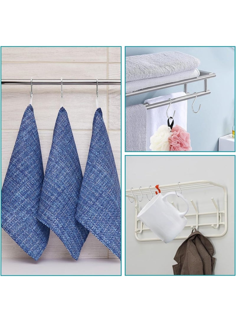 سونسر 50 قطعة من الخطافات على شكل حرف S لتعليق الخطافات المعدنية مقاس 1 بوصة خطاف صغير على شكل حرف S خطاف من الأسلاك الحديدية لتعليق المجوهرات وأدوات المطبخ الصغيرة والنباتات المزروعة في أواني، فضي - Image 5