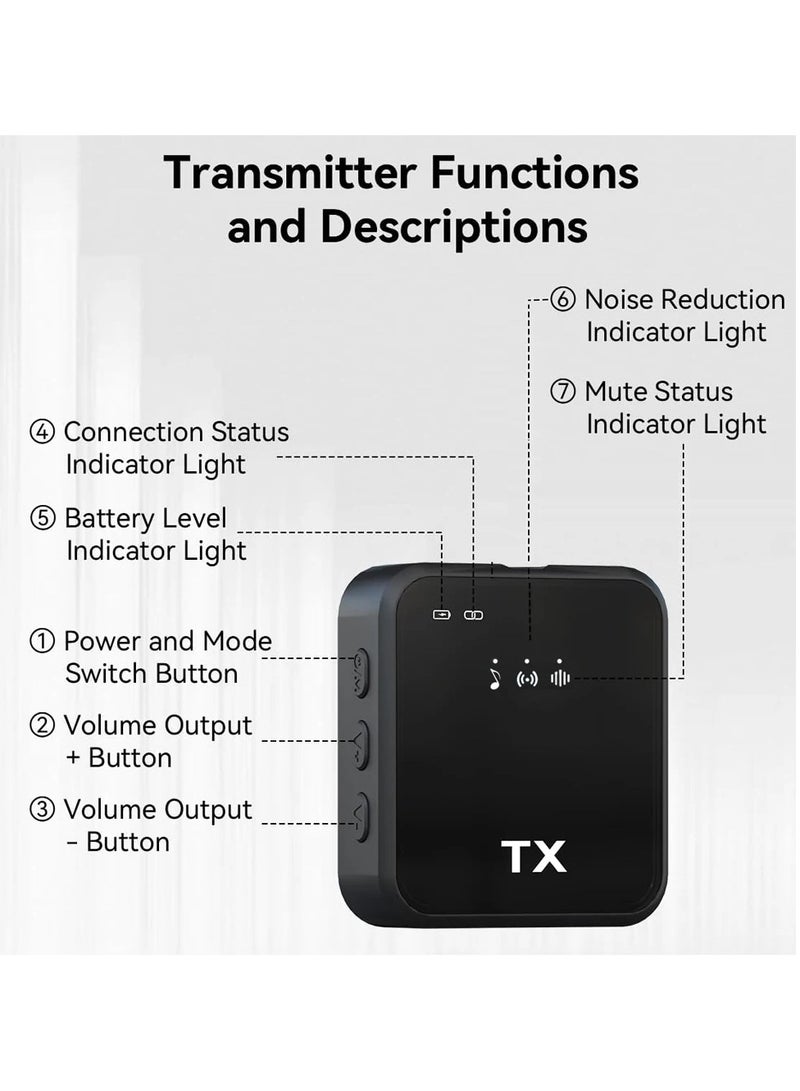 CoomBe 3 in1 Wireless Lavalier Microphone, for IOS Android and 3.5mm Audio Noise Reduction, Online Classroom, Recording Interviews, Recording Vlog, TikTok Live, Mobile Video Recording - Image 4