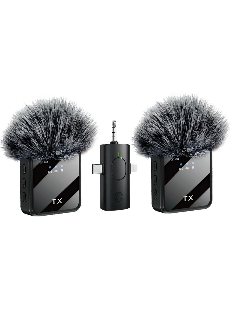 CoomBe 3 in1 Wireless Lavalier Microphone, for IOS Android and 3.5mm Audio Noise Reduction, Online Classroom, Recording Interviews, Recording Vlog, TikTok Live, Mobile Video Recording - Image 2