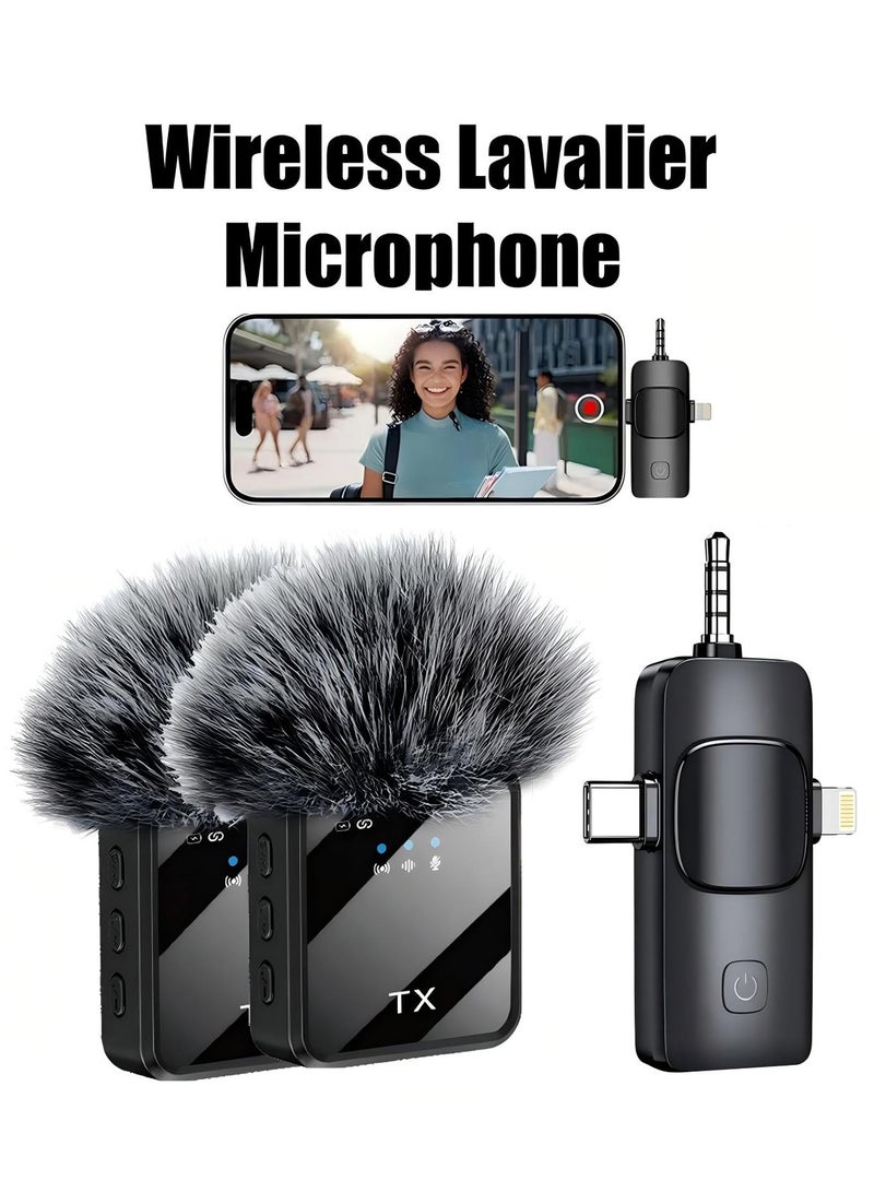 CoomBe 3 in1 Wireless Lavalier Microphone, for IOS Android and 3.5mm Audio Noise Reduction, Online Classroom, Recording Interviews, Recording Vlog, TikTok Live, Mobile Video Recording - Image 1