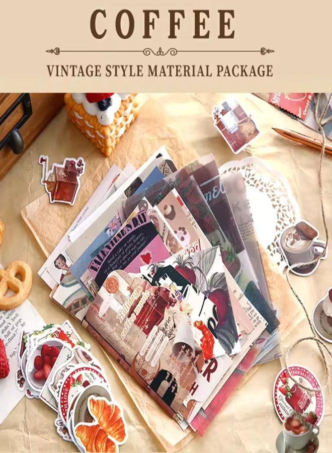 The AutoStory Vintage Journaling Essentials Scrapbooking Supplies Kit – Aesthetic Theme-Based Journaling & Scrapbook Papers, Stickers & Craft Elements for Teens & Adults (Coffee Theme) - Image 2