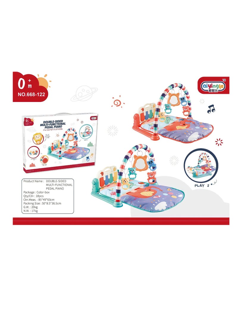Factory Price Monkey Hat Pedal Piano Activity Baby Gyms And Playmats with Hanging Toys - Image 4