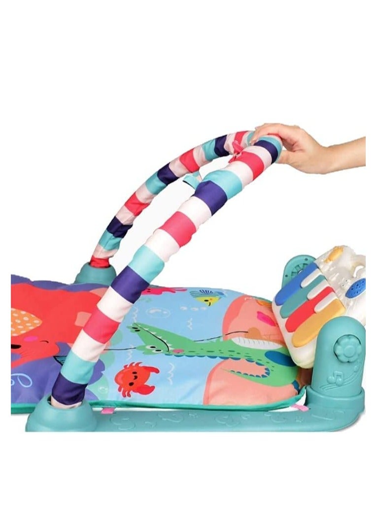 Factory Price Monkey Hat Pedal Piano Activity Baby Gyms And Playmats with Hanging Toys - Image 3