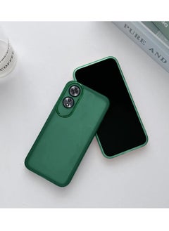 Wtech Soft Transparent TPU Silicone Ultra Thin Phone Stylish Electroplated Camera Border Case Cover For Oppo A60 4G 2024 Dark Green  - Image 2