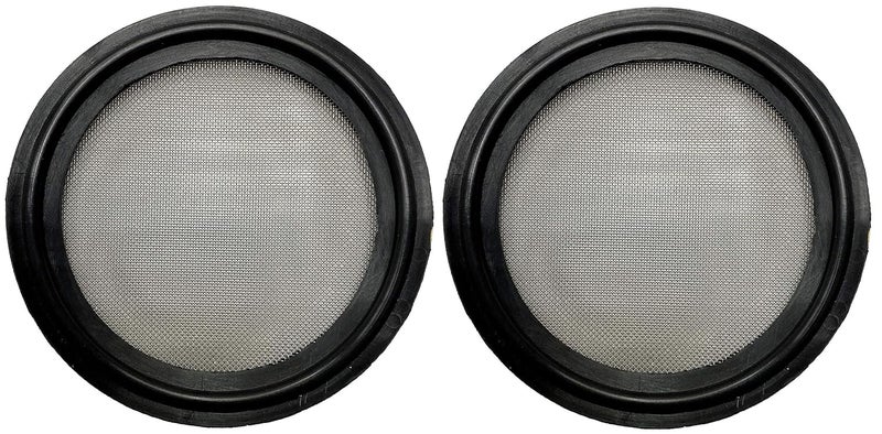 DR.COMPONENT 2" Sanitary Tri-Clamp Gaskets (Pack of 2), Bonded Type Screen (#60 Mesh/ 250 μm) Gaskets, Black Viton - Image 2
