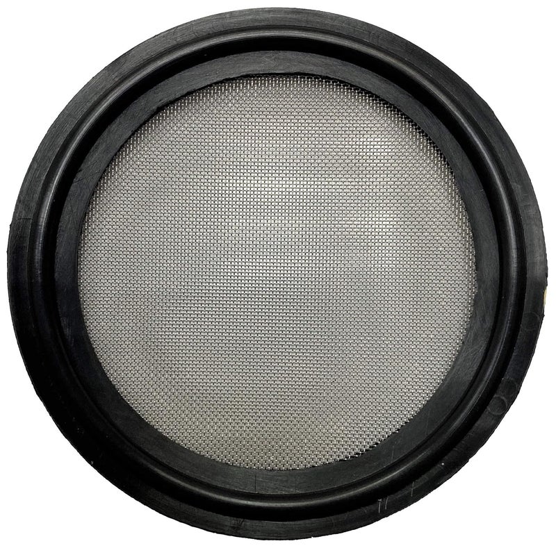 DR.COMPONENT 2" Sanitary Tri-Clamp Gaskets (Pack of 2), Bonded Type Screen (#60 Mesh/ 250 μm) Gaskets, Black Viton - Image 1