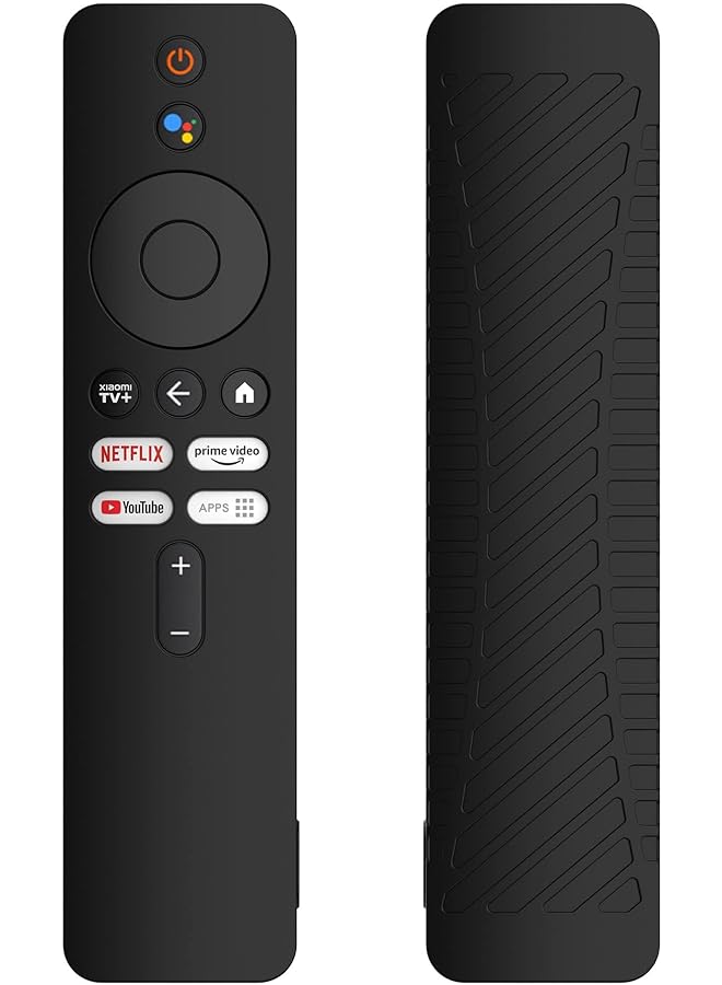 TIGER Silicone Case for for Xiaomi Mi Box 4K TV, Silicone Protective Case for Xiaomi Mi Box 4K TV (2nd Gen) Remote, 2nd Gen Stick Remote Control Anti Slip Silicone Protective Skin Cover with Lanyard (Black) - Image 1