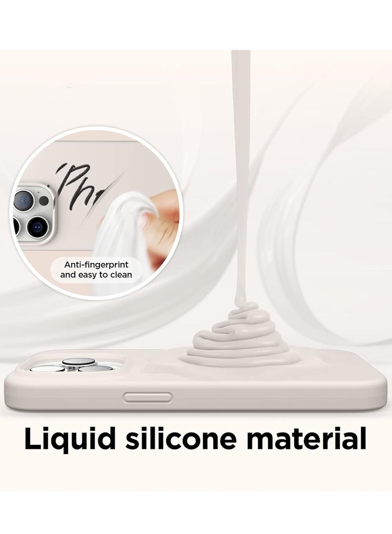 ELTRAZONE [3-in-1] iPhone 15 Plus Case Bundle – White Premium Liquid Silicone Shockproof Cover with 9H Tempered Glass Screen Protector - Image 3