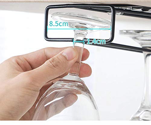 Gopendra Self Adhesive Wall Mounted Multi Functional Kitchen Rack for Towel Holder, Tissue Paper Rack, Wine Glass Holder - 1pcs Color-Black (AV146 Towel&Wine) - Image 3