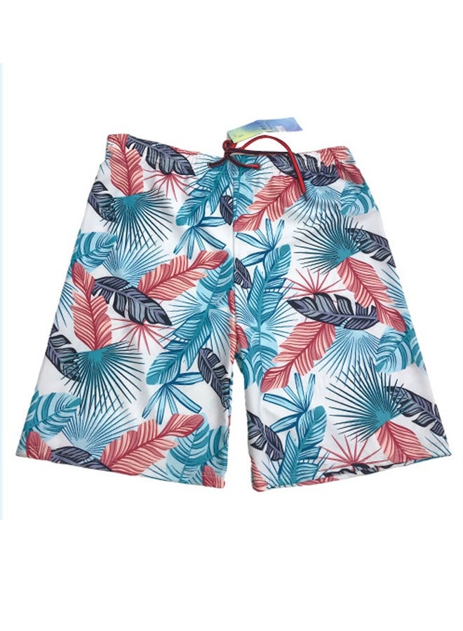 ZCM-HAPPY Set of 2 PCS Men's Beach Swimming Trunks - Loose Fit Swim Shorts for Hot Springs and Seaside Beach Shorts - Image 3