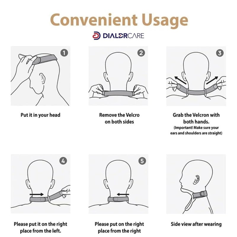 DIALDRCARE دعامة عنق بلاستيكية لتخفيف آلام الرقبة دعم للرقبة لتخفيف آلام العمود الفقري والضغط يوغا المنزل المكتب، مقاس واحد - Image 5