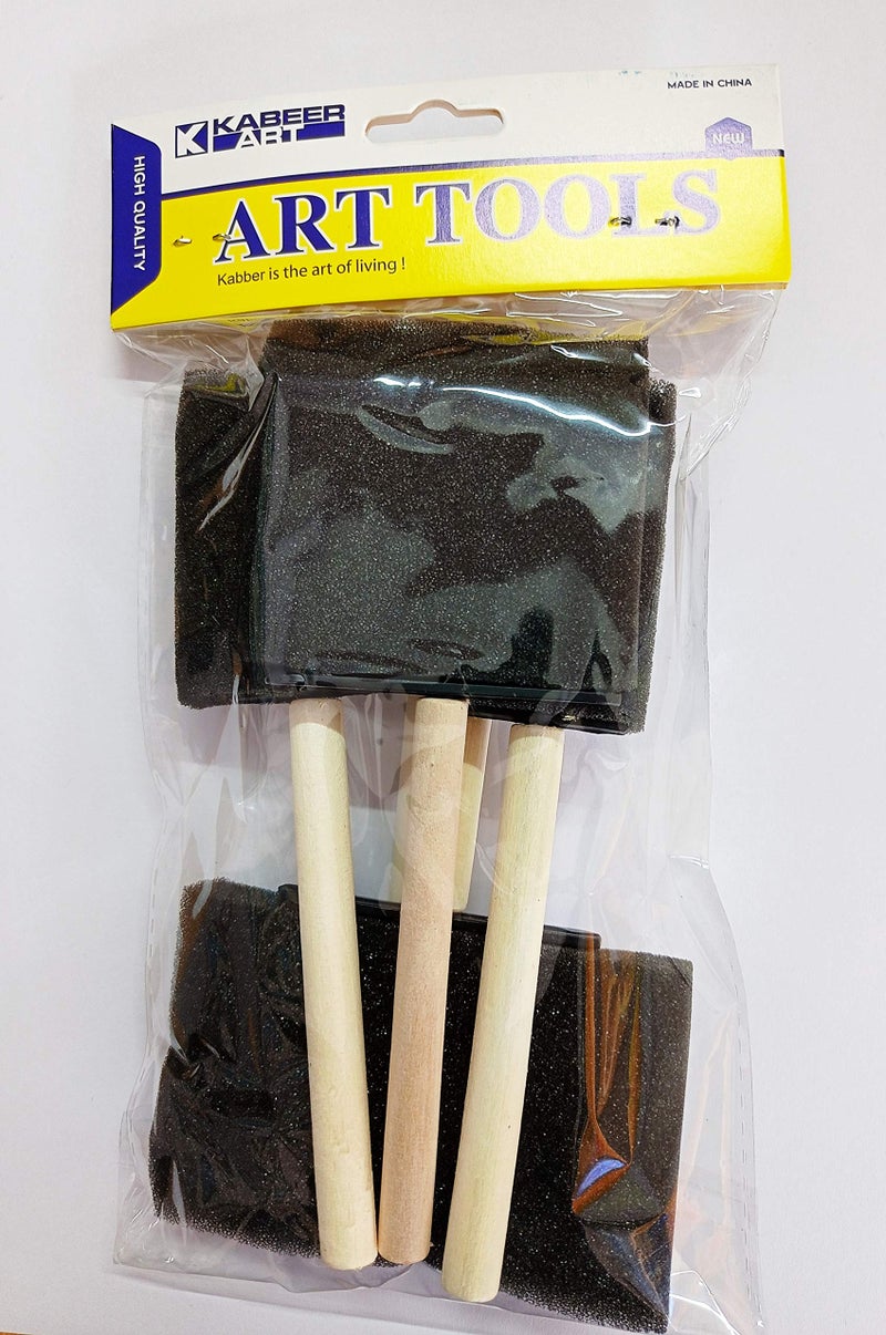 Kabeer Art Black Dabber Candy Painting Sponge Set of 5 Pc for Calligraphy Writing, Mod Podge Applicator and Various Other Purpose - Image 4