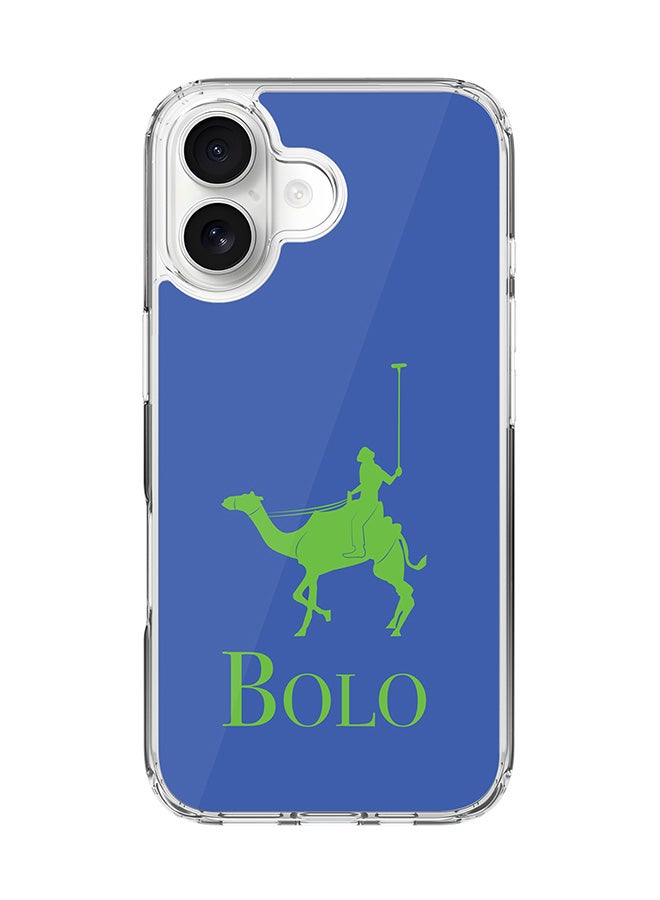 Stylizedd Classic Clear MagSafe Case for iPhone 17 , Hybrid Soft Case Flexible Edges Anti Drop TPU PC Gel Thin Transparent Cover [ Designed for iPhone 17 ] - BOLO Blue Full Print