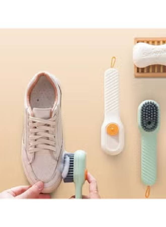 Home Shoe Brush with Liquid Box, Soft Bristles and Soap Dispenser - Perfect for shoe washing and cleaning - Image 2