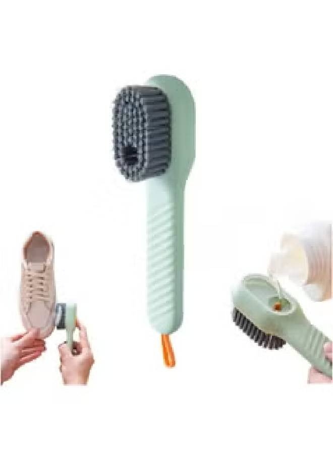 Home Shoe Brush with Liquid Box, Soft Bristles and Soap Dispenser - Perfect for shoe washing and cleaning - Image 1