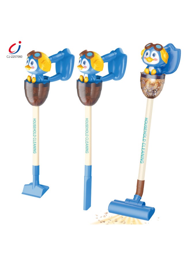 Cartoon Penguin Vacuum Cleaner Light Music Sealed Box Children Play House Cleaning Simulation Electric Vacuum Cleaner Toy-Specifications:CJ-2257060 Cartoon Penguin Vacuum Cleaner  - Image 4