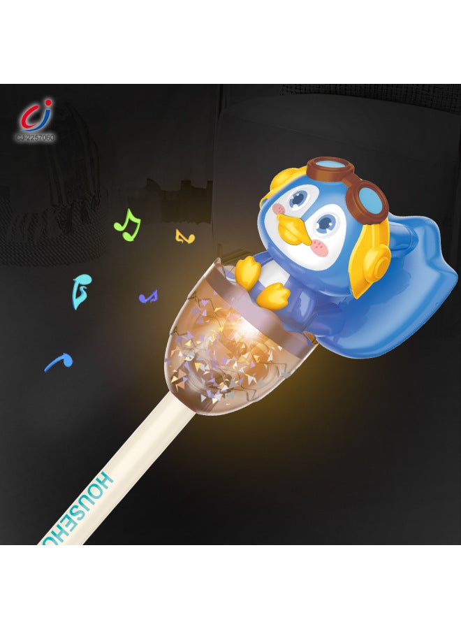 Cartoon Penguin Vacuum Cleaner Light Music Sealed Box Children Play House Cleaning Simulation Electric Vacuum Cleaner Toy-Specifications:CJ-2257060 Cartoon Penguin Vacuum Cleaner  - Image 5