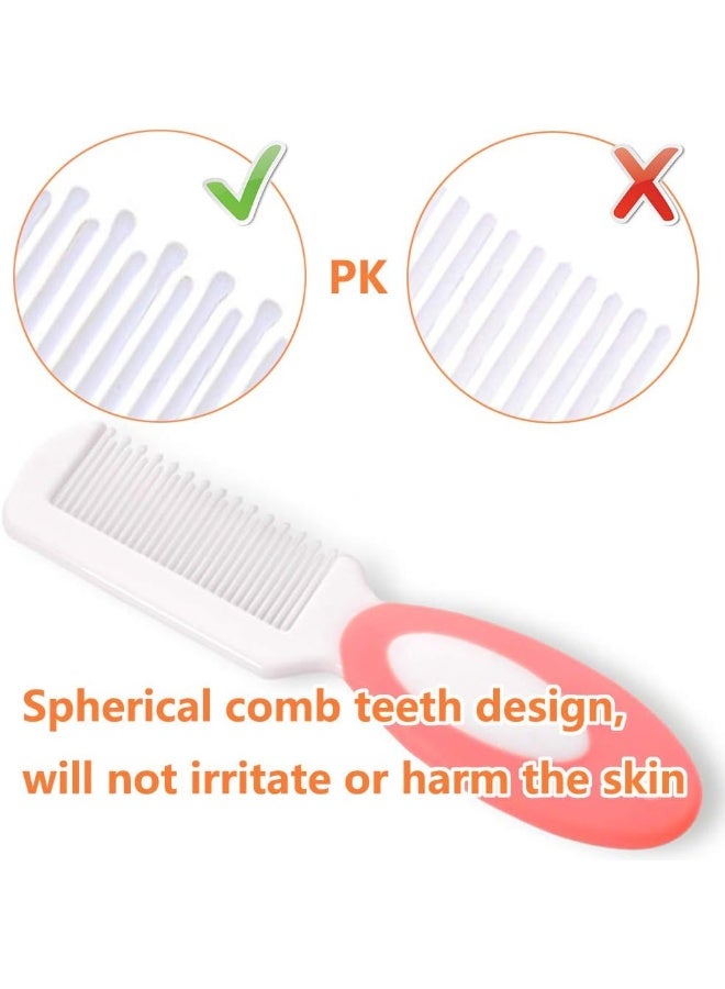 MR LION Baby Hair Brush and Comb Set for Newborns & Toddlersï¼ŒNatural Soft Bristlesï¼ŒIdeal for Cradle Capï¼Œ Baby Registry Gift (Pink) - Image 2