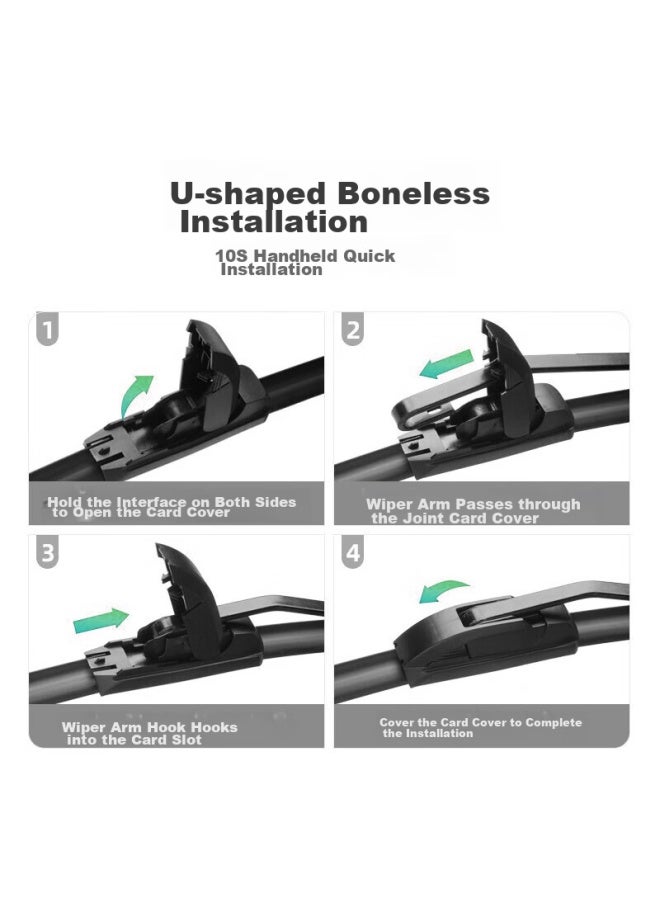 XUFENG Xufeng Car Accessories (xufeng) Toyota Highlander Windshield Wipers For 2009- Models, 2015-specific 18-inch Boneless 13-inch Wiper Blades, 10 Rubber Strips, Original Parts  - Image 3