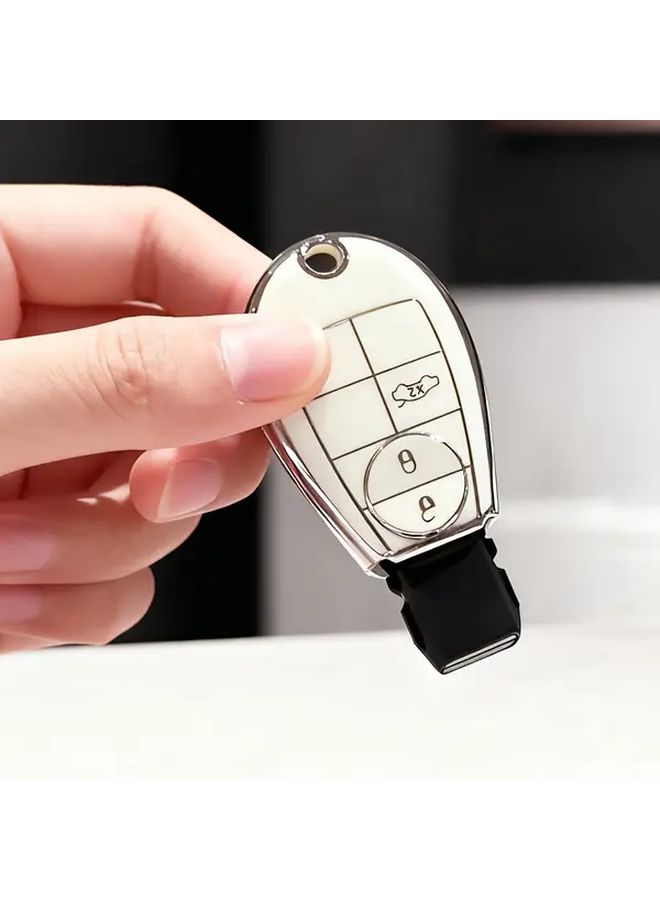 غطاء مفتاح أبيض لسيارات دودج رام 1500 2500 3500 كرايسلر جيب للتحكم عن بعد بدون مفتاح - Image 1