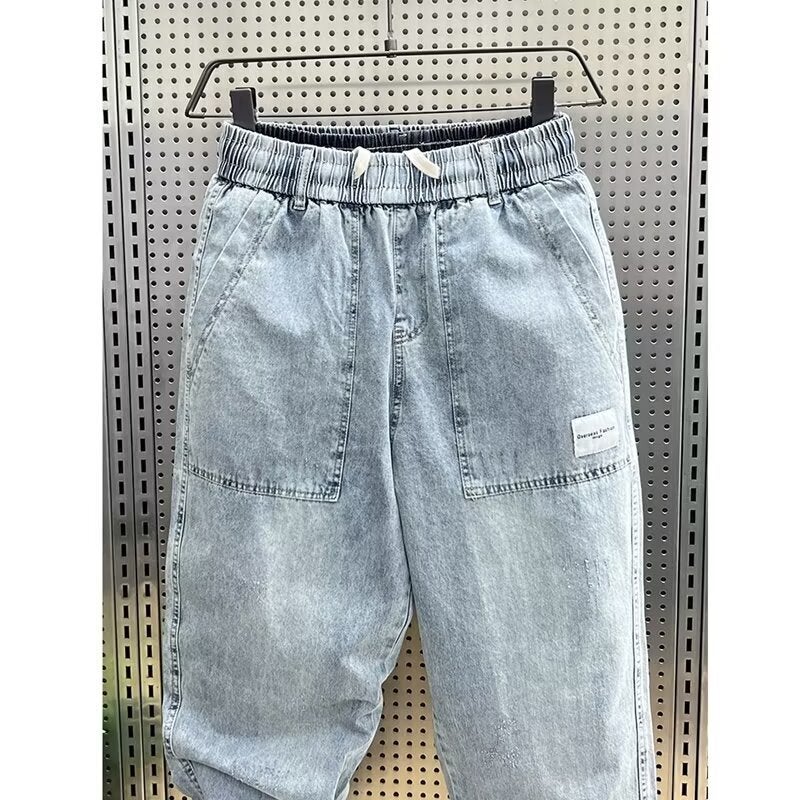 Unisex Classic Denim Jeans Loose Fit Daily Outdoor Wear - Image 4