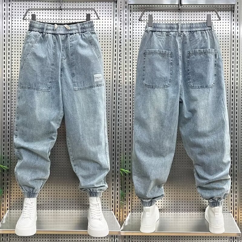 Unisex Classic Denim Jeans Loose Fit Daily Outdoor Wear - Image 1