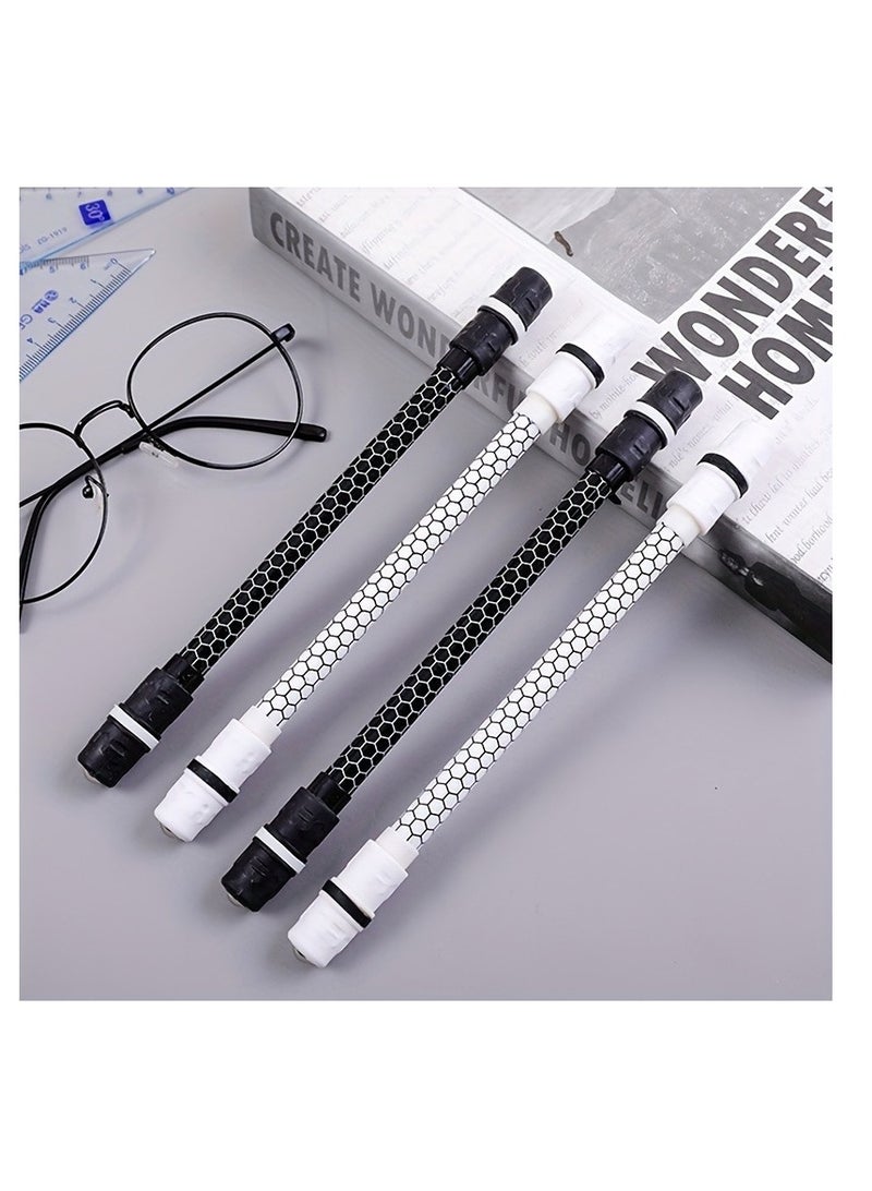 Generic 2pc Creative Shockproof Black White Spinning Pen Beginner Spinning Pen Rolling Pen  - Image 1