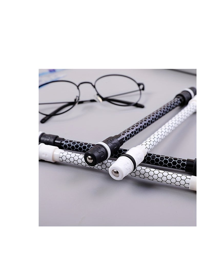 Generic 2pc Creative Shockproof Black White Spinning Pen Beginner Spinning Pen Rolling Pen  - Image 5