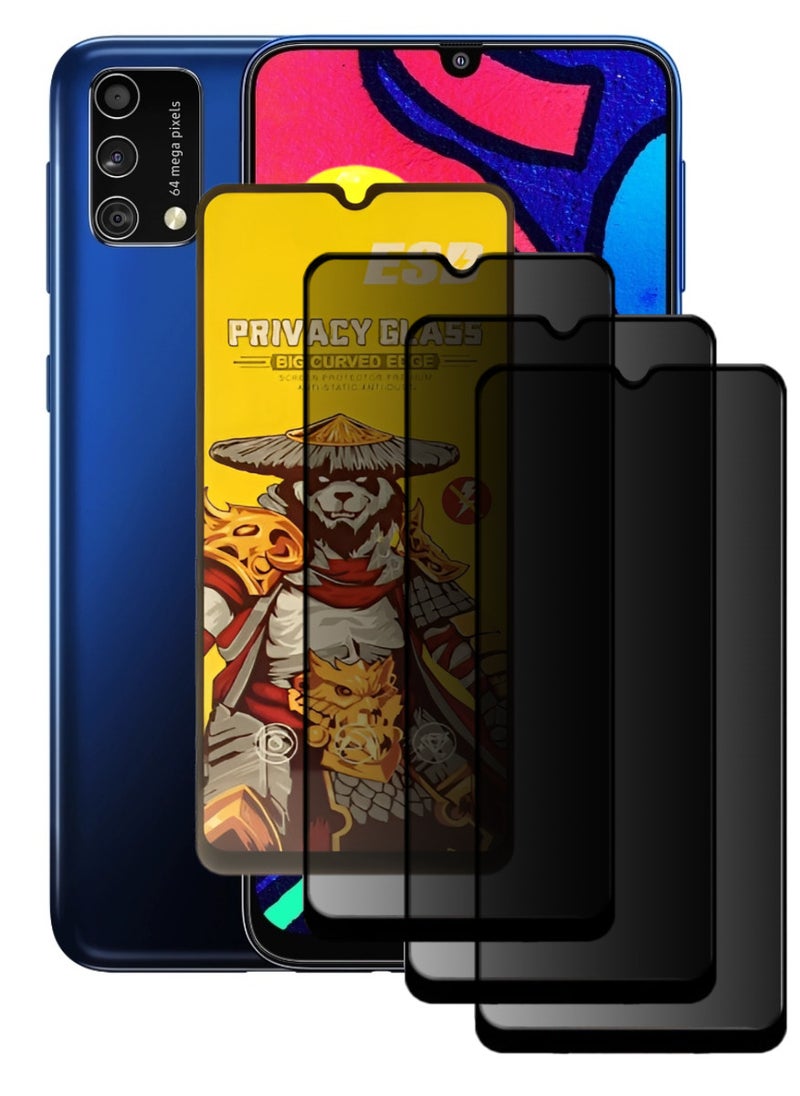 ESD 3 Pieces Tempered Dustproof Privacy Glass Screen Protector Compatible For Samsung Galaxy M21s - Image 1