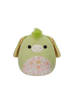 Squishmallows 7.5 inch Little Plush Juniper the Green Donkey with Floral Belly Officially Licensed Kellytoy Plush Toy Colorful Soft Gift for Kids Girls & Boys Washable Squishy Stuff Toy Multicolor All Age  - Image 1