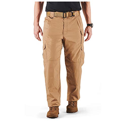 5.11 Tactical Men's Taclite Pro Lightweight Performance Pants, Cargo Pockets, Action Waistband, Coyote, 38W x 30L, Style 74273 - Image 1