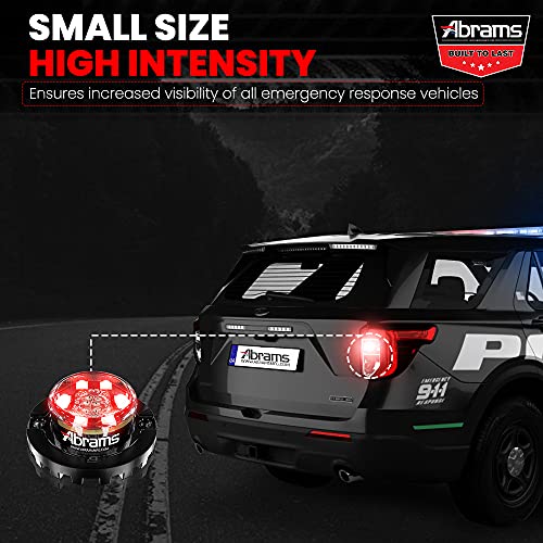 Abrams Blaster Emergency Vehicle LED Hideaway/Surface Mount Strobe Warning Light - White/White - Image 3