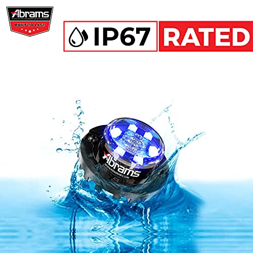 Abrams Blaster Emergency Vehicle LED Hideaway/Surface Mount Strobe Warning Light - White/White - Image 4