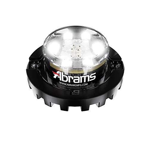 Abrams Blaster Emergency Vehicle LED Hideaway/Surface Mount Strobe Warning Light - White/White - Image 1