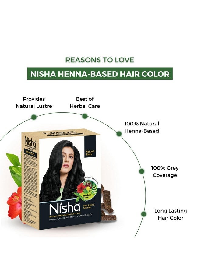 Nisha Natural Henna Based Hair Color, Permanent Black Hair Color Dye, Natural Premium Henna, 100% Grey Coverage, Natural Black, 2.12 Oz - Image 3