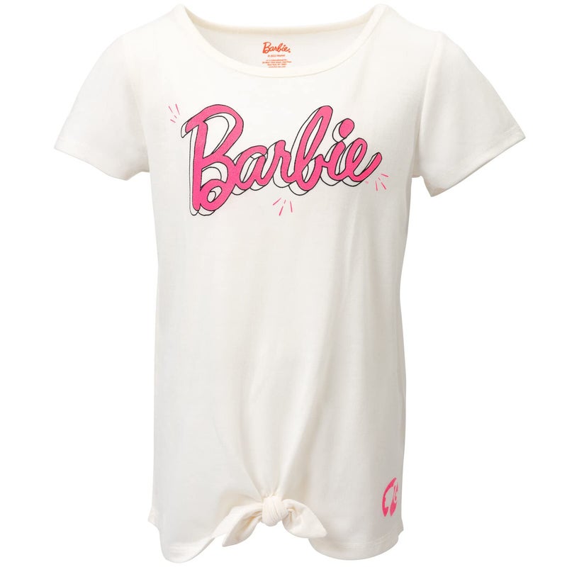 Barbie Big Girls Graphic T-Shirt and Shorts Outfit Set Pink/White 10-12 - Image 4