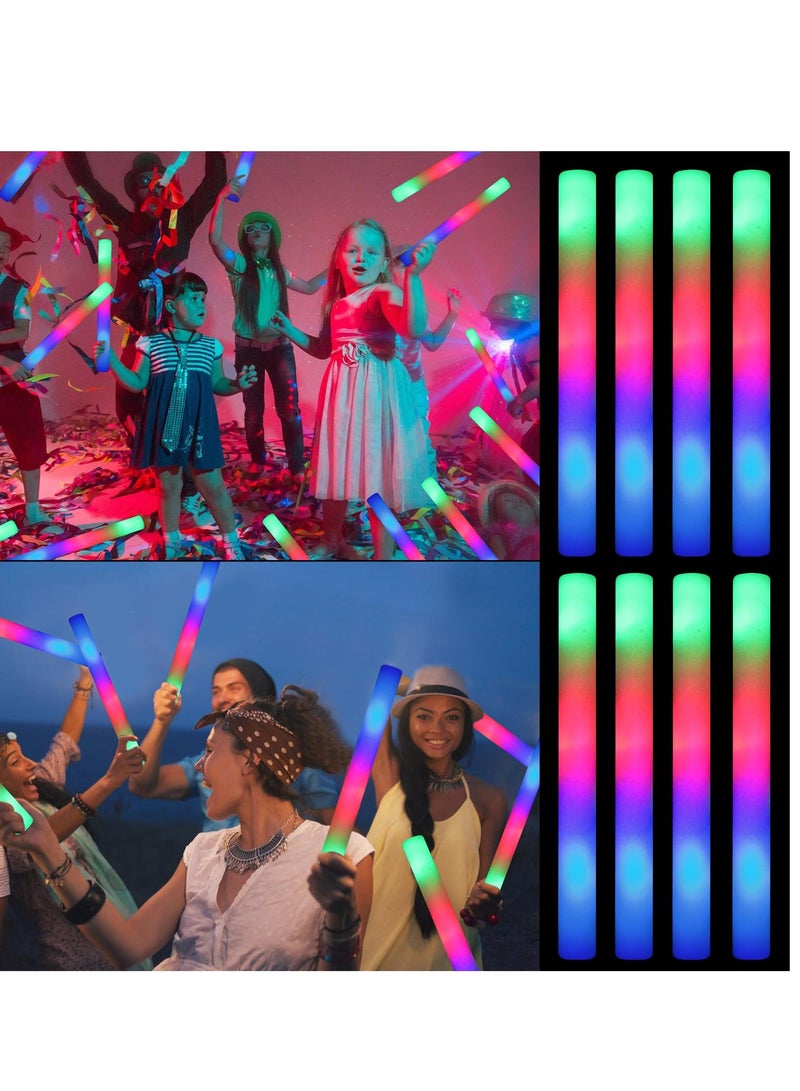 كول بيبي 12 قطعة من أعواد التوهج الرغوية 3 أوضاع ملونة وامضة LED عصي متوهجة هدايا تتوهج في الظلام لوازم الحفلات لحفلات الزفاف والحفلات الموسيقية - Image 1