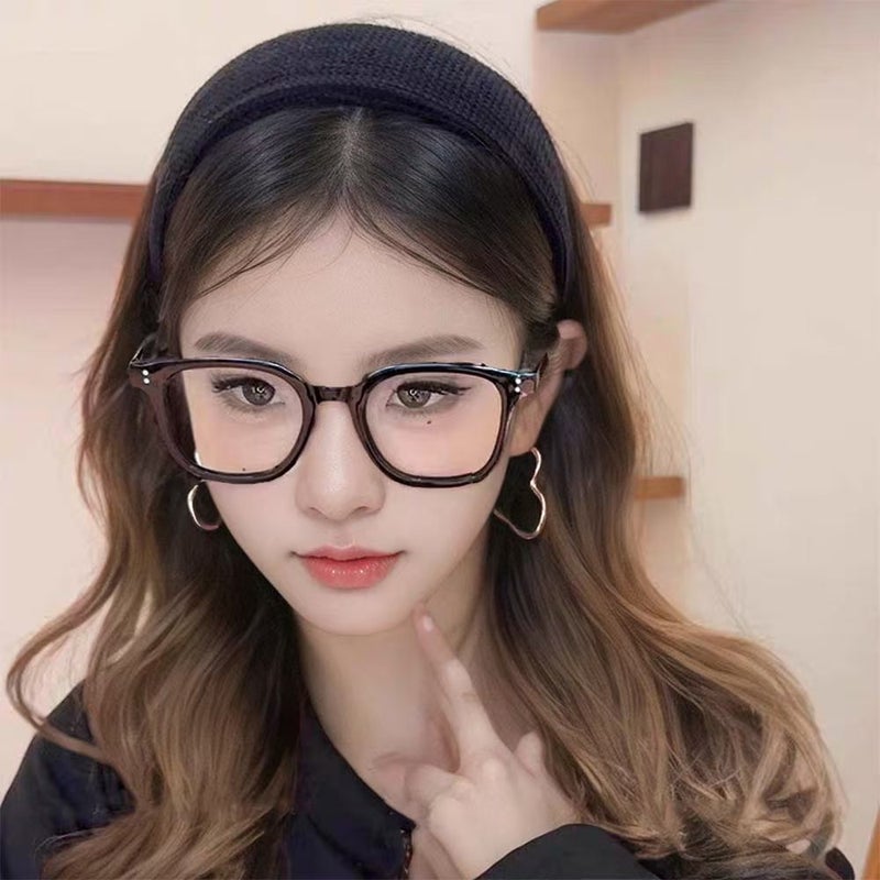 Generic Korean Vintage Solid Knit Hairband Black