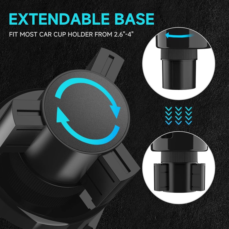 DYLEN Car Cup Holder Tray - 9.5” Detachable Food Tray Table for Eating and Road Trips - Image 5