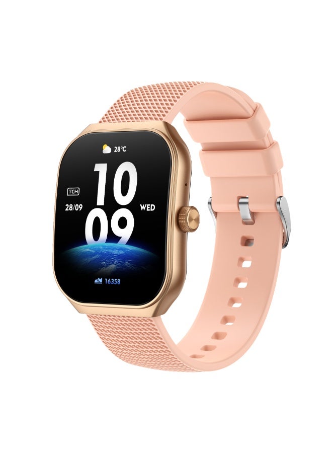 TCH Z10 Pro Swift Pink Smart Watch with Bluetooth Calling, AMOLED Display, Fitness Tracker, Heart Rate & SpO2 Monitor, Sleep Tracking, 1 ATM Waterproof, 7 Days Battery, Android & iOS (UAE Version) - Image 1