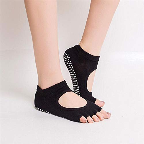 Digital Shoppy Women's Anti-Slip Massage Foot Care Tool Yoga Health Gel Orthopedic Socks (Grey; Medium) -1 Pair - Image 5